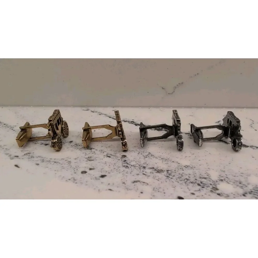 Vintage Zentall Lot Of Two Stagecoach‎ Cufflinks
